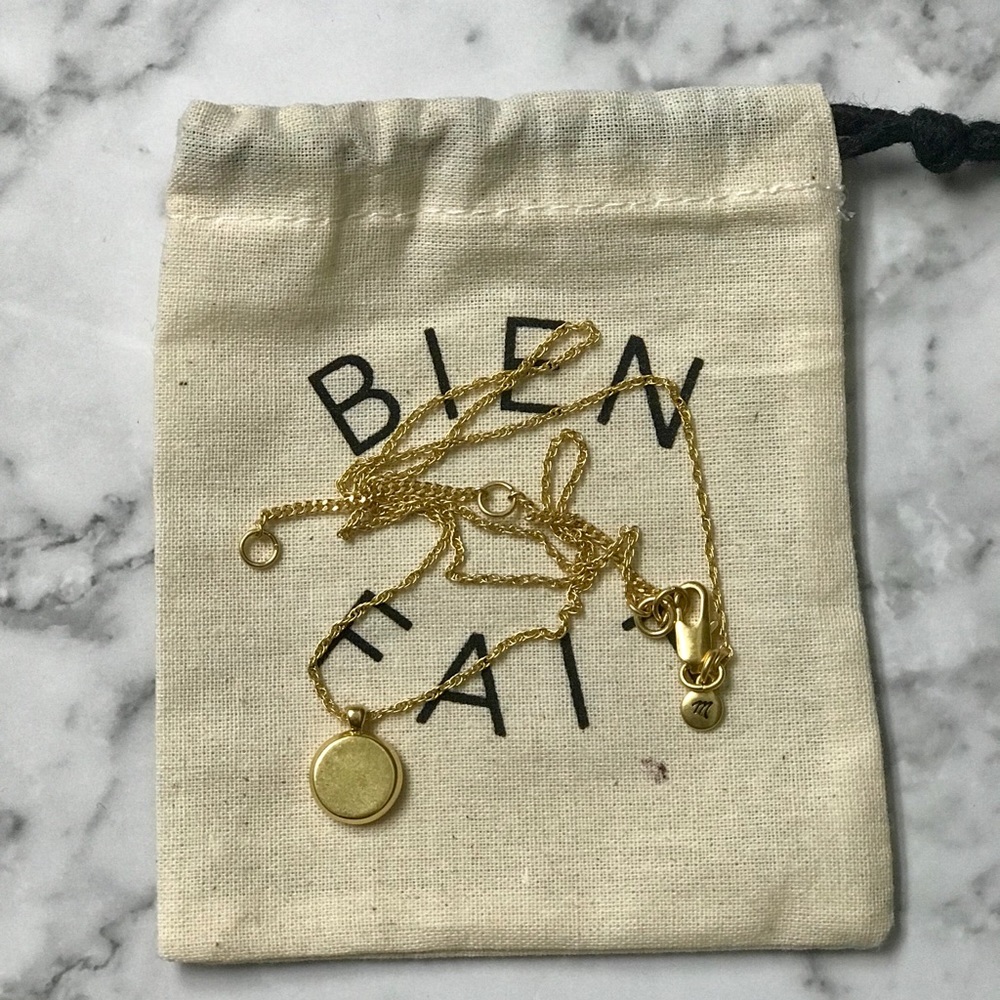 Madewell brand new gold plated coin necklace